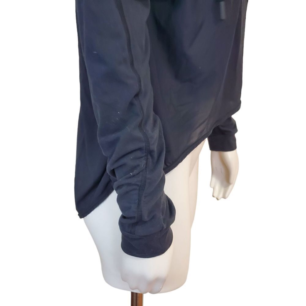 GYMSHARK BLACK AURA Funnel Neck HOODIE sweatshirt‎ Size S Sheer Back/Front - Picture 7 of 10